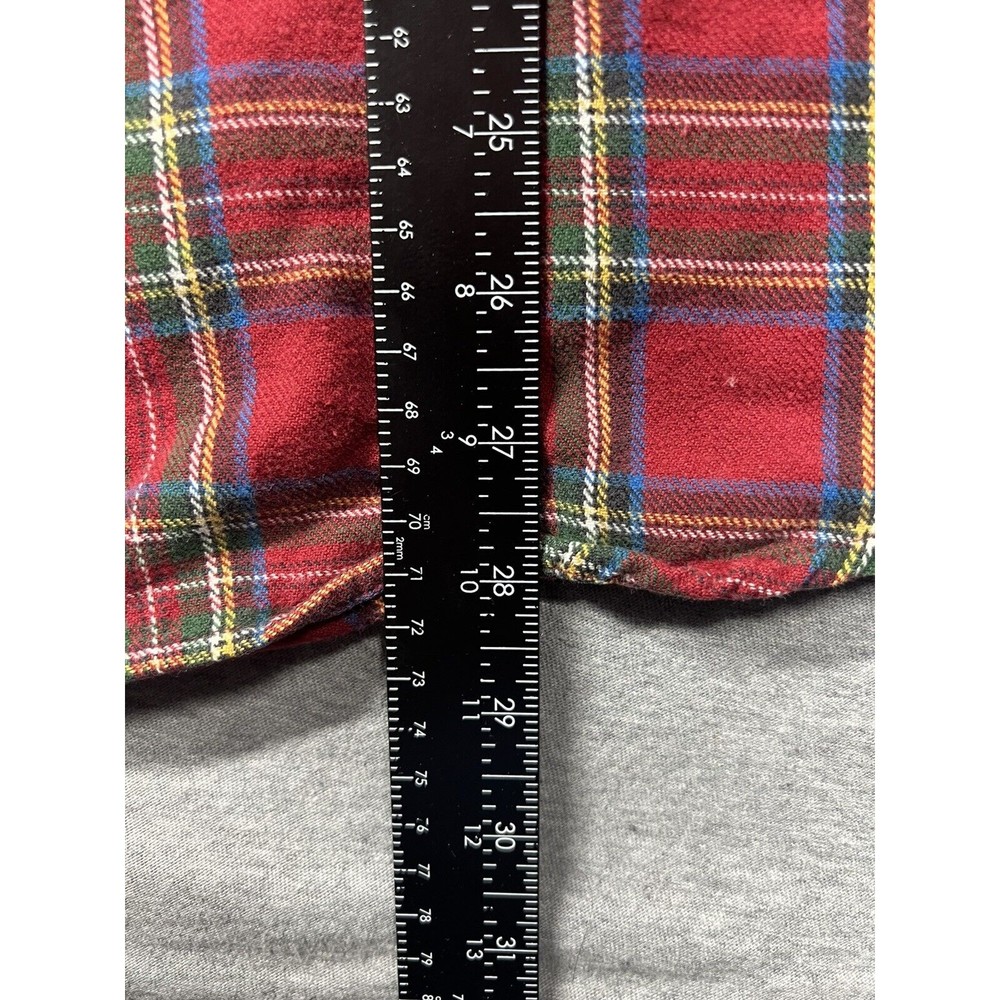 WOOLRICH Plaid FLANNEL Long Sleeve Shirt Red‎ Men Sz Large - Picture 6 of 6